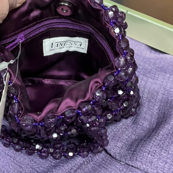 Nordstrom Purple Beaded Mini Bag - Picture 2 of 2
